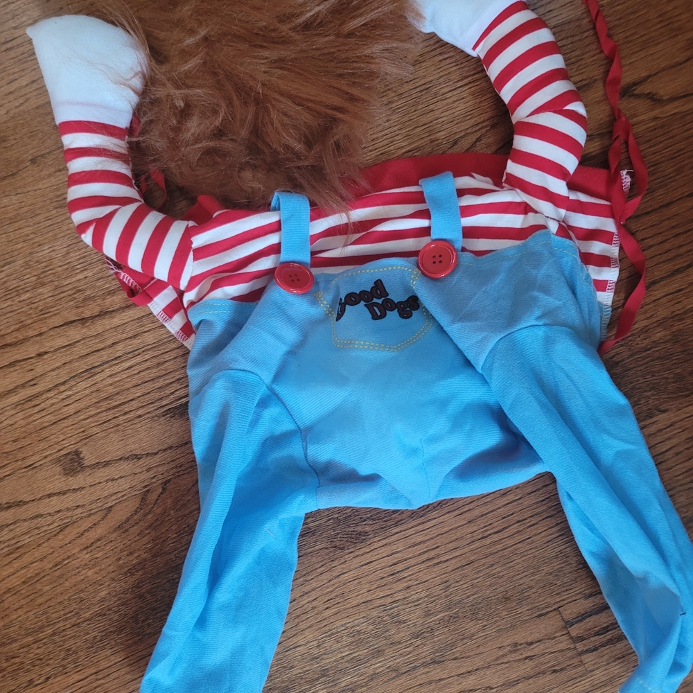Striped Red and Blue Dog Costume